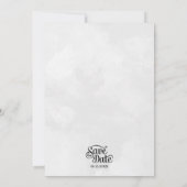 Black and White Elegant Minimalist Invitation Kaart (Achterkant)