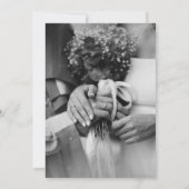 Black and White Elegant Minimalist Photo Wedding | Kaart (Achterkant)
