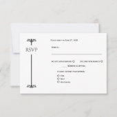 Black and White Elegant Minimalist RSVP | (Voorkant)