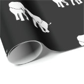 Black and White Elephant Gift Exchange Cadeaupapier (Rol Hoek)