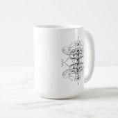 Black and White Empire Tribal Design Koffiemok (Voorkant rechts)