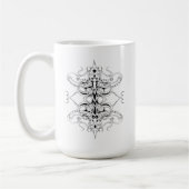 Black and White Empire Tribal Design Koffiemok (Links)