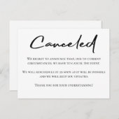 Black and White-evenement geannuleerd Briefkaart (Voorkant / Achterkant)