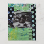 Black and White Face Briefkaart (Voorkant)
