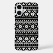 Black and White Fair Isle kerstSweater Print Case-Mate iPhone Case (Achterkant)