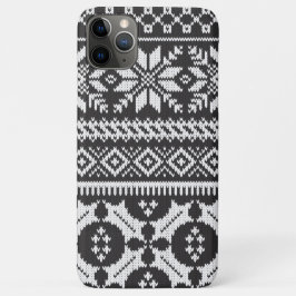 Black and White Fair Isle Knit Sweater Case-Mate iPhone Case