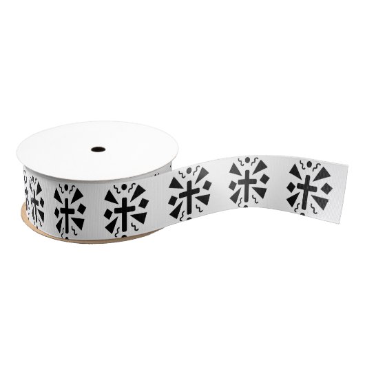 Black and White Faith Cross Journaling Grosgrain Lint (Spoel)