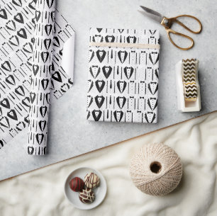 Black and White Fathers Day Tuxedo Cadeaupapier