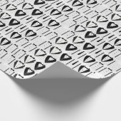 Black and White Fathers Day Tuxedo Cadeaupapier (Hoek)