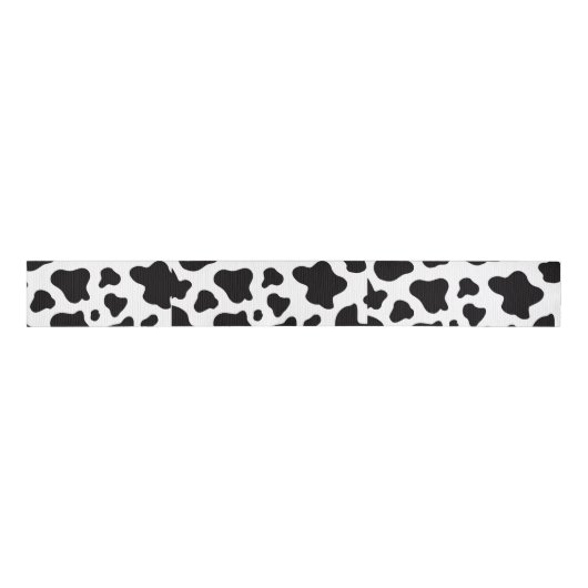 Black and white Faux Cowhide  Grosgrain Lint (Voorkant)