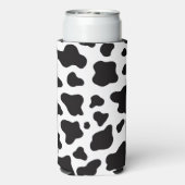 Black and white Faux Cowhide  Seltzer Blikjeskoeler (Seltzer Achterkant)
