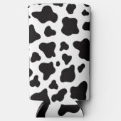 Black and white Faux Cowhide  Seltzer Blikjeskoeler (Voorkant)