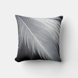 Black and White Feather Throw Pillow Kussen
