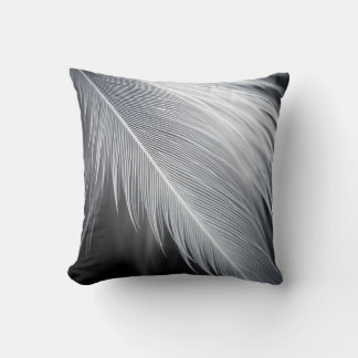 Black and White Feather  Throw Pillow Kussen