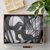 Black and White Fern Glen Tissuepapier (Geschenk)
