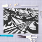Black and White Fern Glen Tissuepapier (Craft)