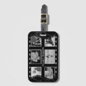 Black and White Film Reel Bagagelabel (Voorkant (verticaal))