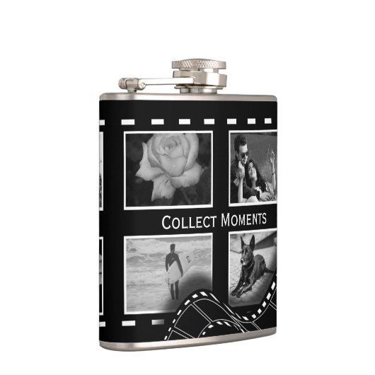 Black and White Film Reel Custom Photo Heupfles (Rechts)