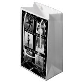 Black and White Film Reel Custom Photo Klein Cadeauzakje (Voorkant Gekanteld)