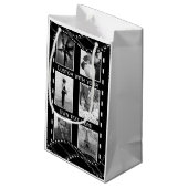 Black and White Film Reel Custom Photo Klein Cadeauzakje (Achterkant Gekanteld)