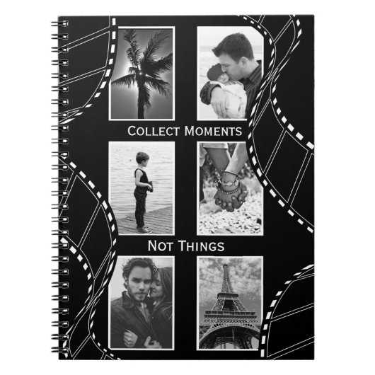 Black and White Film Reel Custom Photo Notitieboek (Voorkant)