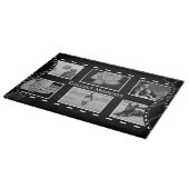 Black and White Film Reel Custom Photo Snijplank (Hoek)