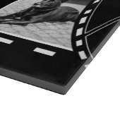 Black and White Film Reel Custom Photo Snijplank (Hoek)