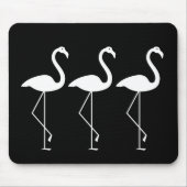 Black and White Flamingo Mousepad Muismat (Voorkant)