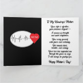 Black and White Fleur de lis Mother's Day  Kaart (Binnen)