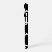 Black and White Fleur de Lis Pattern iPhone 16 Hoesje (Linkerkant)