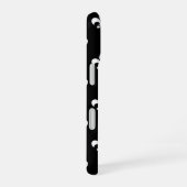 Black and White Fleur de Lis Pattern iPhone 16 Hoesje (Rechterkant)