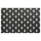 Black and White Fleur De Lis Pattern Stof (Fat Quarter)