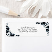 Black and White Floral Etiket (Insitu)