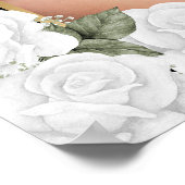 Black and White Floral Photo Memorial Funeral Sign Poster (Hoek)