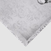 Black and White Floral Tall Alice in Wonderland Tissuepapier (Detail)