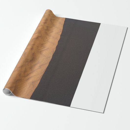 Black and white floral textile cadeaupapier (Uitgerold)