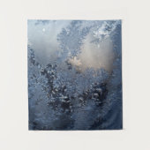 Black and white floral textile wandkleed (Voorkant)