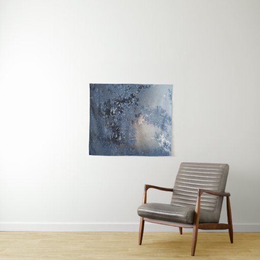 Black and white floral textile wandkleed (In Situ (horizontaal))