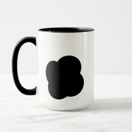 Black and White Floral Two-Tone Mug Mok