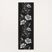 Black and White Floral Yoga Mat (Achterkant)