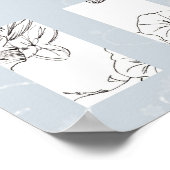 Black and White Flower Art Drawing Collage Gray Poster (Hoek)