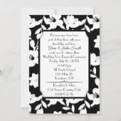 Black and White Flower Vow Renewal Wedding Kaart (Voorkant)