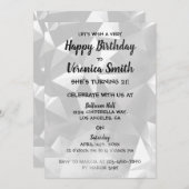 Black and White Foggy verjaardagsuitnodiging Kaart (Voorkant / Achterkant)