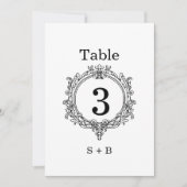 black and white foliage Crest wedding Kaart (Voorkant)