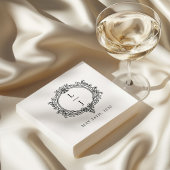 black and white foliage Crest wedding Servet