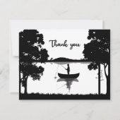 Black and White Forever Vist Memorial Funeral Bedankkaart (Voorkant)