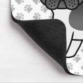 Black and White French Bulldog Cute Cartoon Dog Muismat (Hoek)