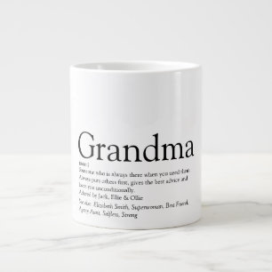 Black and White Fun Grandma Grandmother Definition Grote Koffiekop