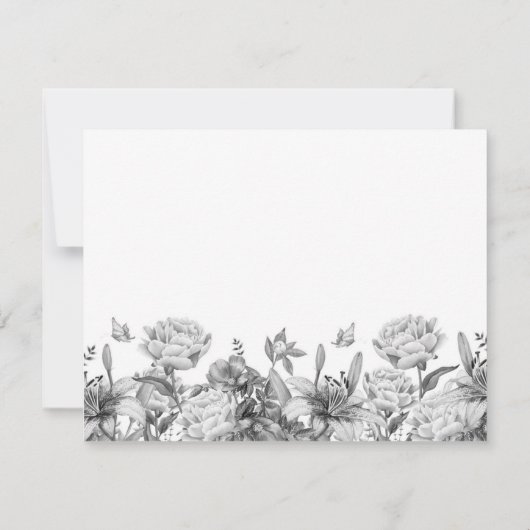 Black and White Funeral Bedankt (Achterkant)