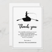 Black and White Funeral Memorial Forever Vist Bedankkaart (Voorkant / Achterkant)